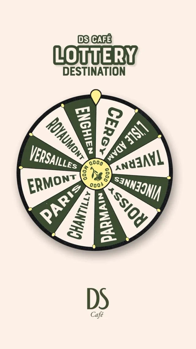 DS s’apprête à poser ses valises quelque part… 👀💚Plus que quelques jours avant de vous dévoiler notre toute nouvelle adresse.La roue est lancée… mais où va-t-elle s’arrêter ? 🎡À votre avis, où est-ce qu’on arrive ? 👀